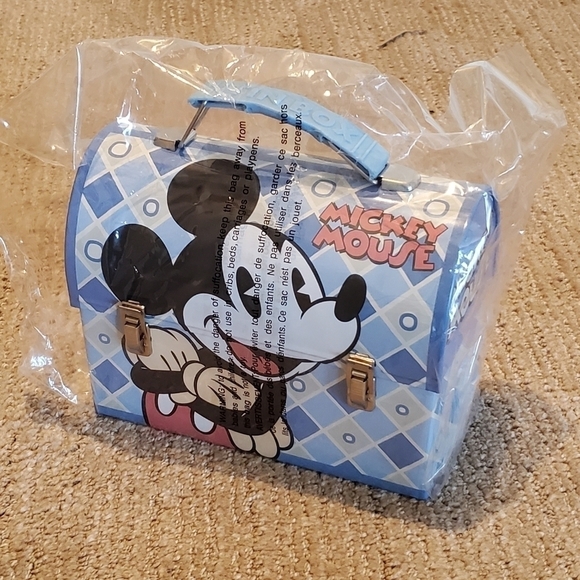 Mickey Mouse Blue Tin Lunch Box - Picture 6 of 6